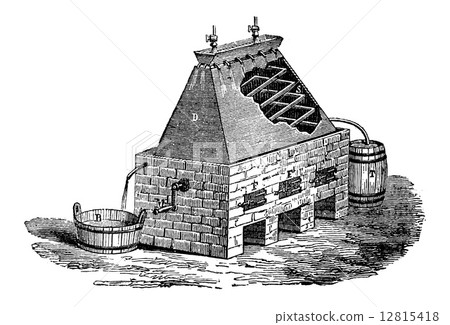 German Apparatus for the Distillation of Urine, vintage engravin 12815418