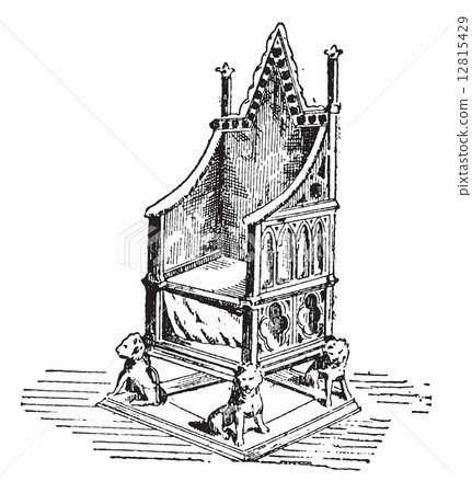 Throne, vintage engraving Throne, vintage engraving 12815429