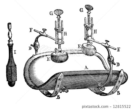 Broca compressor, vintage engraving. Broca compressor, vintage engraving. 12815522