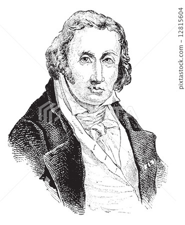 Joseph Marie Charles or Jacquard, vintage engraving. 12815604