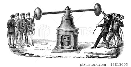 Coining Press, vintage engraving 12815695