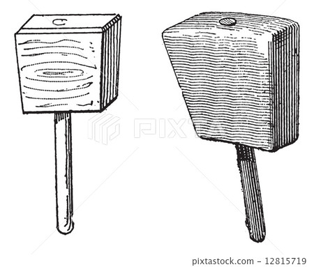 Mallet, vintage engraving 12815719