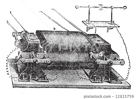 Ladd's Machine, vintage engraved illustration 12815759