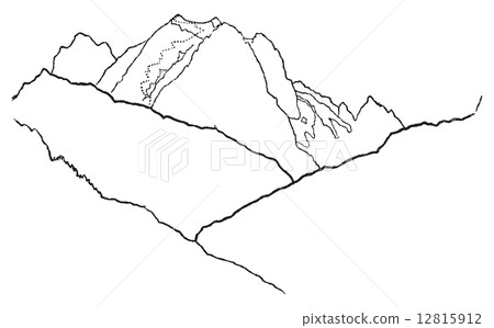 Pelvoux chain, vintage engraving. Pelvoux chain, vintage engraving. 12815912