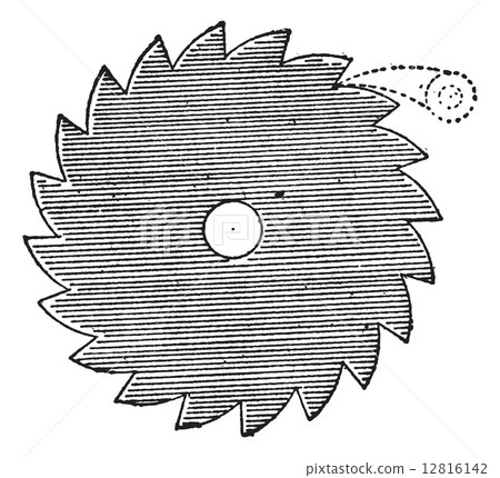 Ratchet wheel, vintage engraving. 12816142