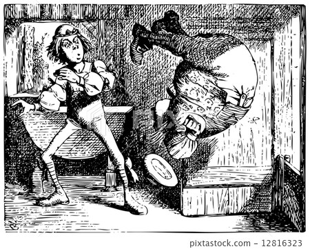 Engraving of Father William doing a summersault Engraving of Father William doing a summersault 12816323