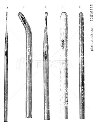 Probes, vintage engraving. 12816335