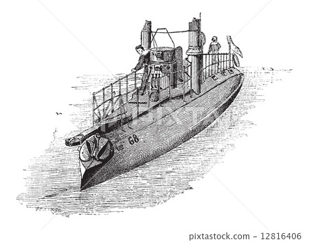 French Torpedo Boat, vintage engraving French Torpedo Boat, vintage engraving 12816406