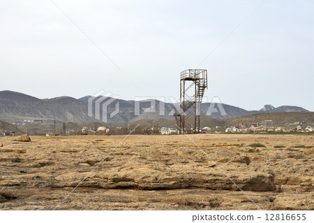 Rusty observation tower 12816655