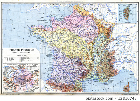 The Map- France physical (France - Divided into Basins) The Map- France physical (France - Divided into Basins) 12816745