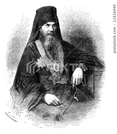 Leonidas, Patriarch of Moscow, vintage engraving Leonidas, Patriarch of Moscow, vintage engraving 12816940