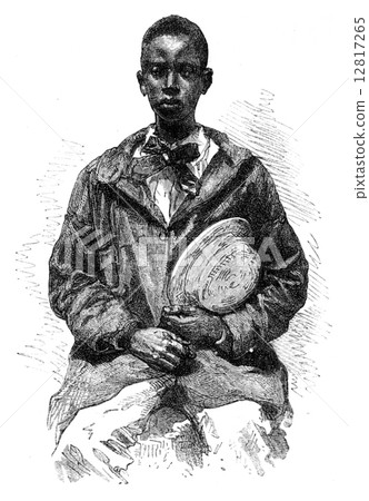 Committed Senegalese, vintage engraving. Committed Senegalese, vintage engraving. 12817265