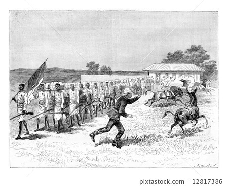 Departure of the Caravan, vintage engraving Departure of the Caravan, vintage engraving 12817386