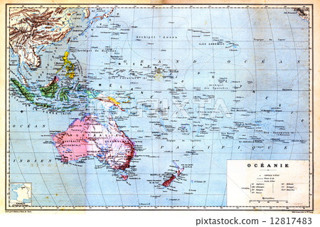 The colourful Map of Oceania 12817483
