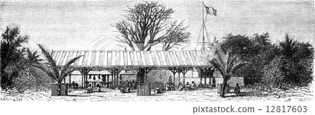 March Goree, vintage engraving. March Goree, vintage engraving. 12817603