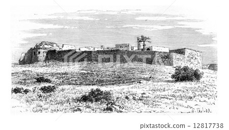 Kalat es Schema Castle, near Tyre, Lebanon, vintage engraving Kalat es Schema Castle, near Tyre, Lebanon, vintage engraving 12817738