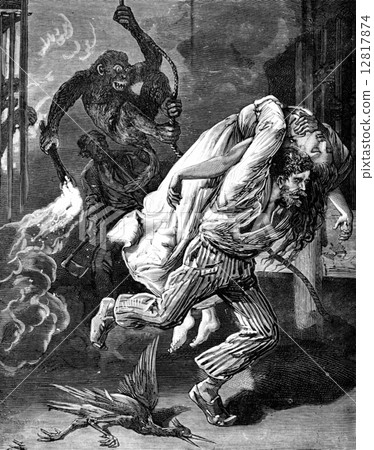 Emotions of Polydore maraschino. The menagerie burned by a monke 12817874