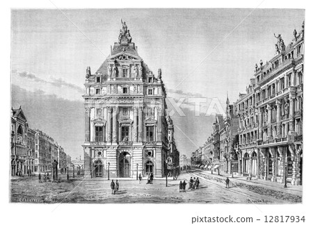 Northern and Anspach Boulevards and the Place de Brouckere, vint Northern and Anspach Boulevards and the Place de Brouckere, vint 12817934