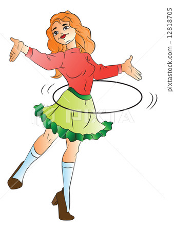 Woman Dancing, illustration 12818705