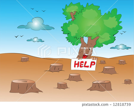 Vector of deforestation. Vector of deforestation. 12818739