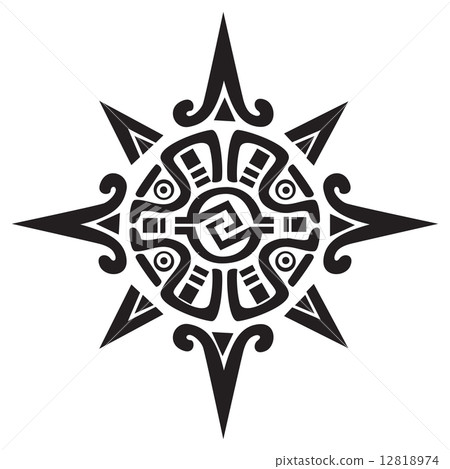 Mayan or Incan symbol of a sun or star Mayan or Incan symbol of a sun or star 12818974