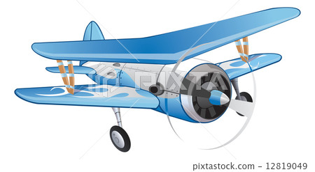 Biplane, illustration 12819049