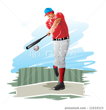 Baseball player, illustration Baseball player, illustration 12819123