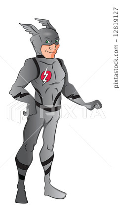 Vector of superhero in blue costume. Vector of superhero in blue costume. 12819127