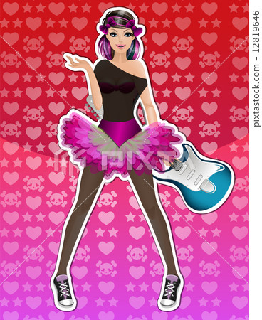 Emo Girl, illustration Emo Girl, illustration 12819646