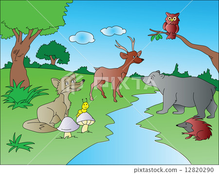Vector of animals at jungle. 12820290