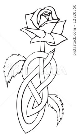 Celtic knotted rose 12820350