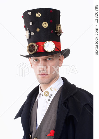Magician with High Hat, Long Coat and Clock Parts Details Magician with High Hat, Long Coat and Clock Parts Details 12820799
