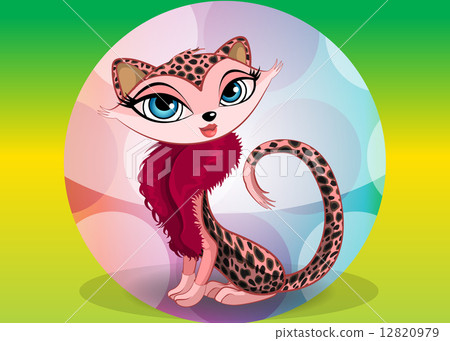Lovely leopard, illustration 12820979