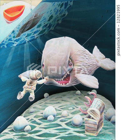 Underwater Dream, Color Illustration Underwater Dream, Color Illustration 12821995