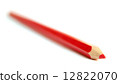 Perspective view of a wooden red pencil 12822070