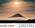 Receiving the sun at the top of the mountain 12822362