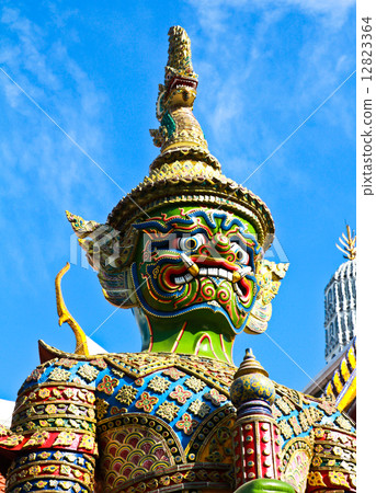 Guardian Statue at Wat Phra Kaew Grand Palace Bangkok Guardian Statue at Wat Phra Kaew Grand Palace Bangkok 12823364
