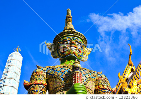 Guardian Statue at Wat Phra Kaew Grand Palace Bangkok Guardian Statue at Wat Phra Kaew Grand Palace Bangkok 12823366