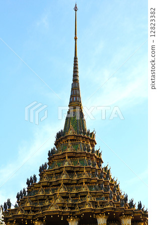 Wat pra kaew, Grand palace ,Bangkok,Thailand. 12823382