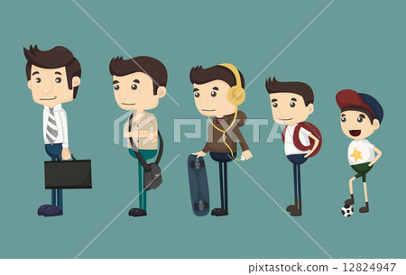 evolution of man from child 12824947