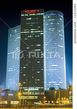 Night city, Azrieli center, Israel 12825091