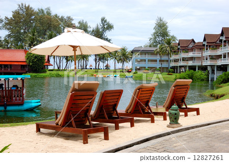Recreation area of luxury hotel, Phuket, Thailand 12827261