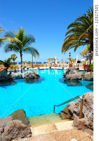 Swimming pool at luxury hotel, Tenerife island, Spain 12827585