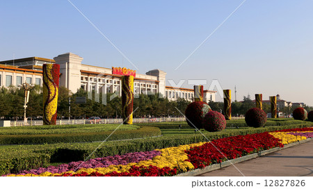 Tiananmen Square -- is a large city square in the center of Beijing, China Tiananmen Square -- is a large city square in the center of Beijing, China 12827826