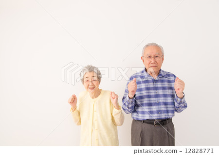 Energetic senior couple Energetic senior couple 12828771