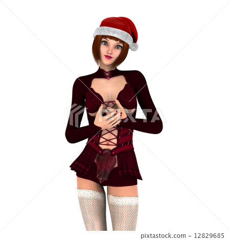 聖誕老人帽子女人 聖誕老人帽子女人 12829685