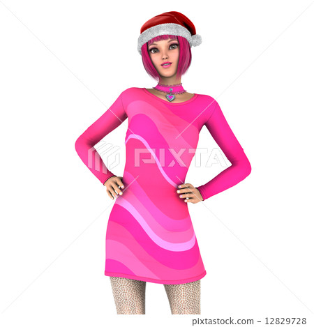Santa Claus hat woman 12829728