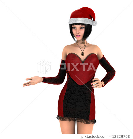 聖誕老人帽子女人 聖誕老人帽子女人 12829768