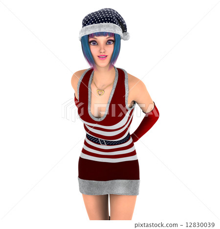 聖誕老人帽子女人 聖誕老人帽子女人 12830039