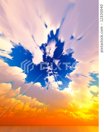 Wind and clouds with the sea 12830040